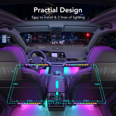 Refurbished RGBIC Interior Car Lights