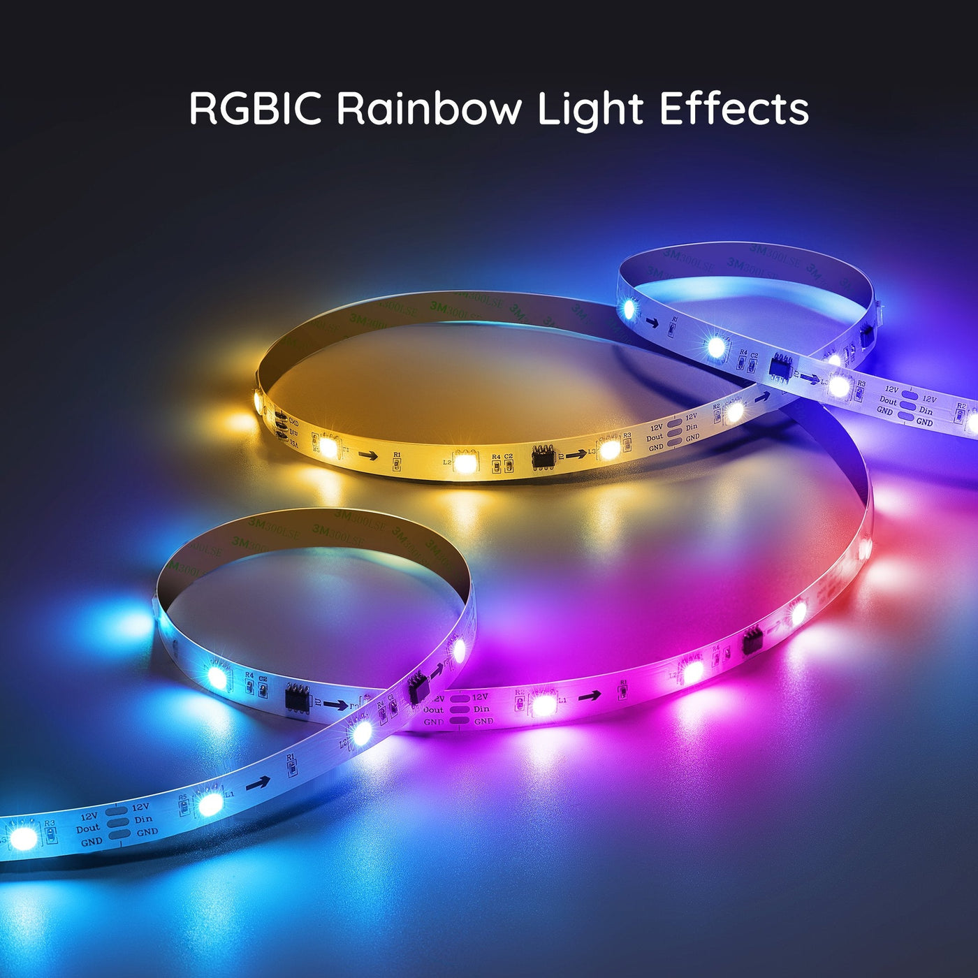 Govee RGBIC Wi-Fi+Bluetooth LED Strip Lights RGBIC