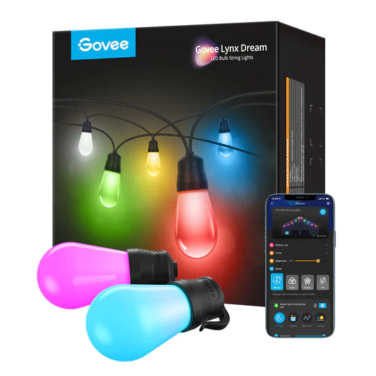 Govee RGBIC Warm White Wi-Fi & Bluetooth Smart Outdoor String Lights